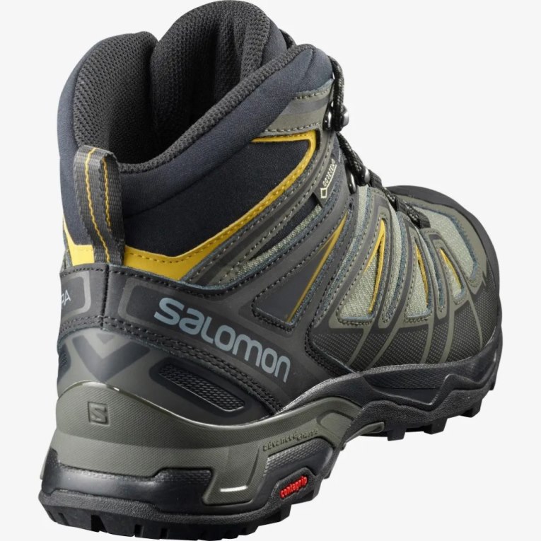 Botas Caminhada Salomon X Ultra 3 Wide Mid GTX Masculino Verde Oliva | PT O60835